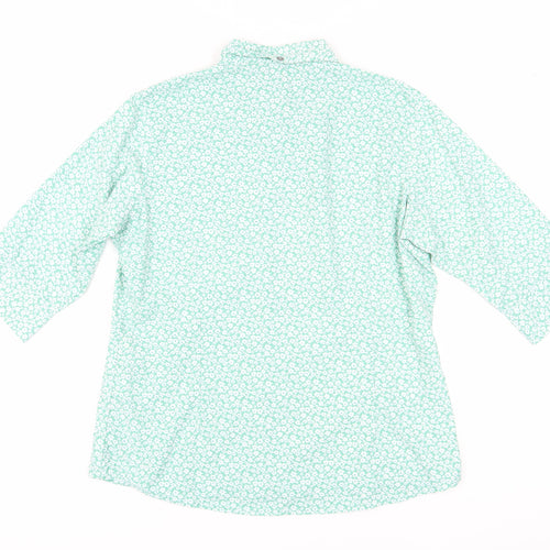 Regatta Women's Green Floral Button-Up Shirt Size 12