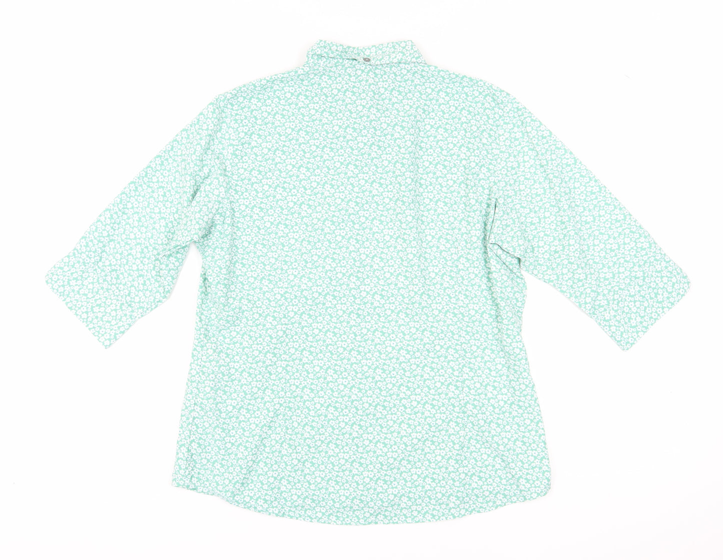 Regatta Women's Green Floral Button-Up Shirt Size 12