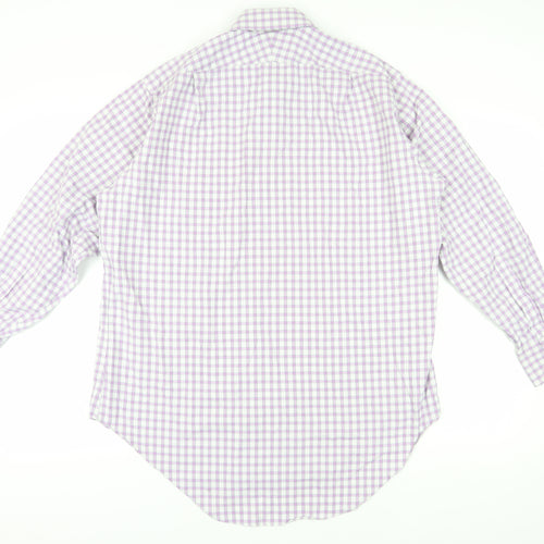 T.M.Lewin Men's Multicoloured Check Button-Up Shirt
