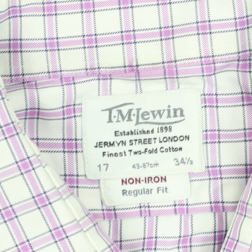 T.M.Lewin Men's Multicoloured Check Button-Up Shirt