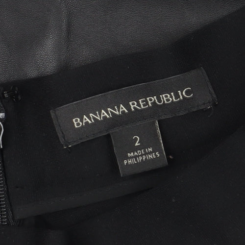 Banana Republic Women's Knee Length Black A-Line Skirt Size 2