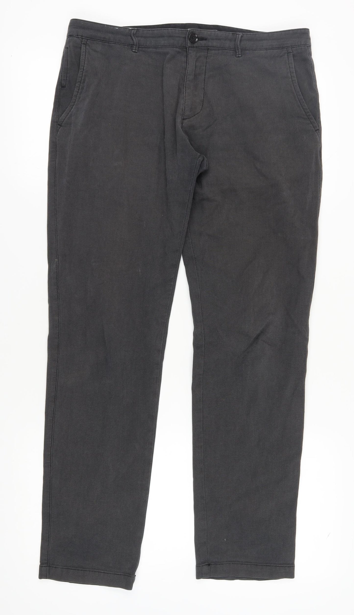 Hugo Boss Mens Black Chino Trousers Size 32R