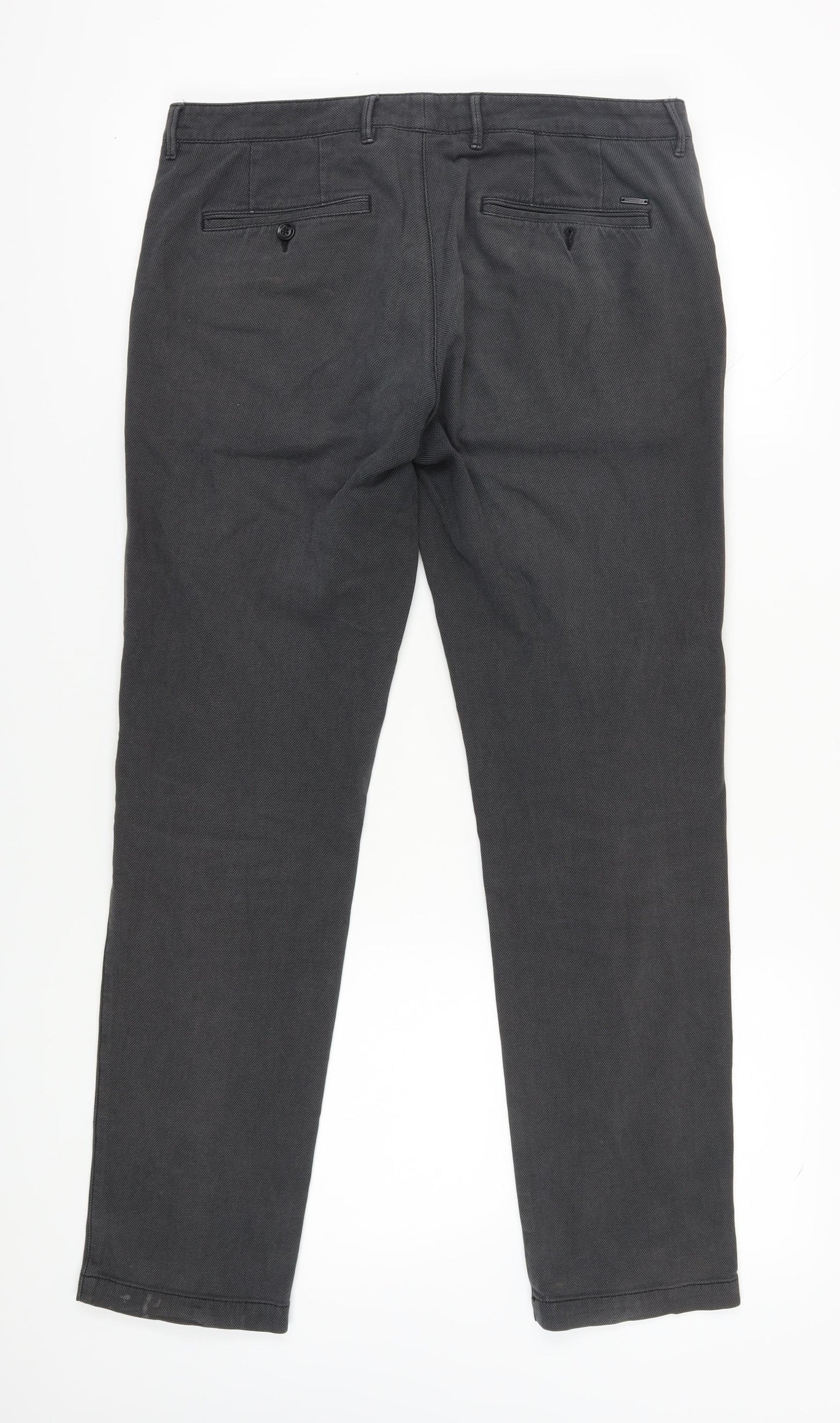 Hugo Boss Mens Black Chino Trousers Size 32R
