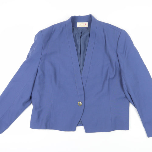 Eastex Women's Blue Suit Jacket Size 18, Classic & Lined