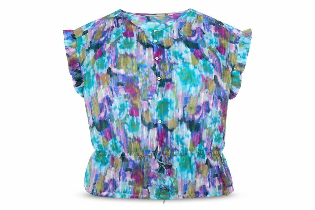 Front view of Avenue Studio Women’s Multicoloured Plus Blouse, size UK 22