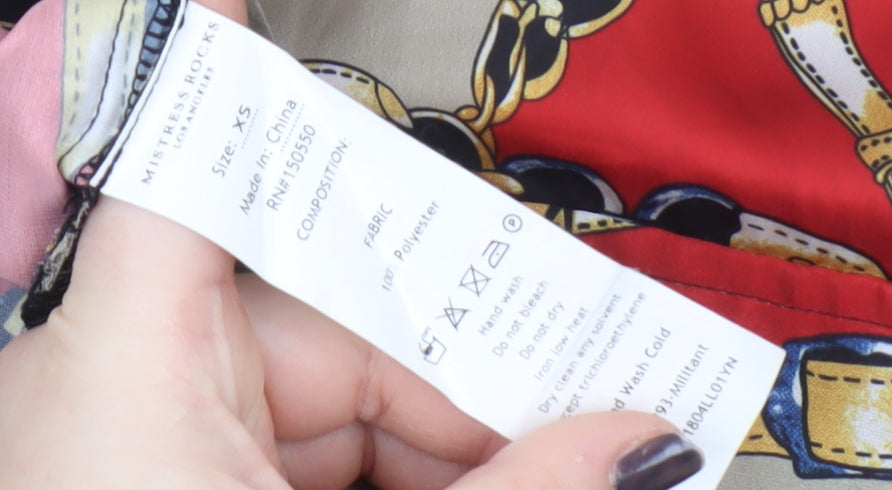 Mistress Rocks Women's XS Multicoloured Button-Up