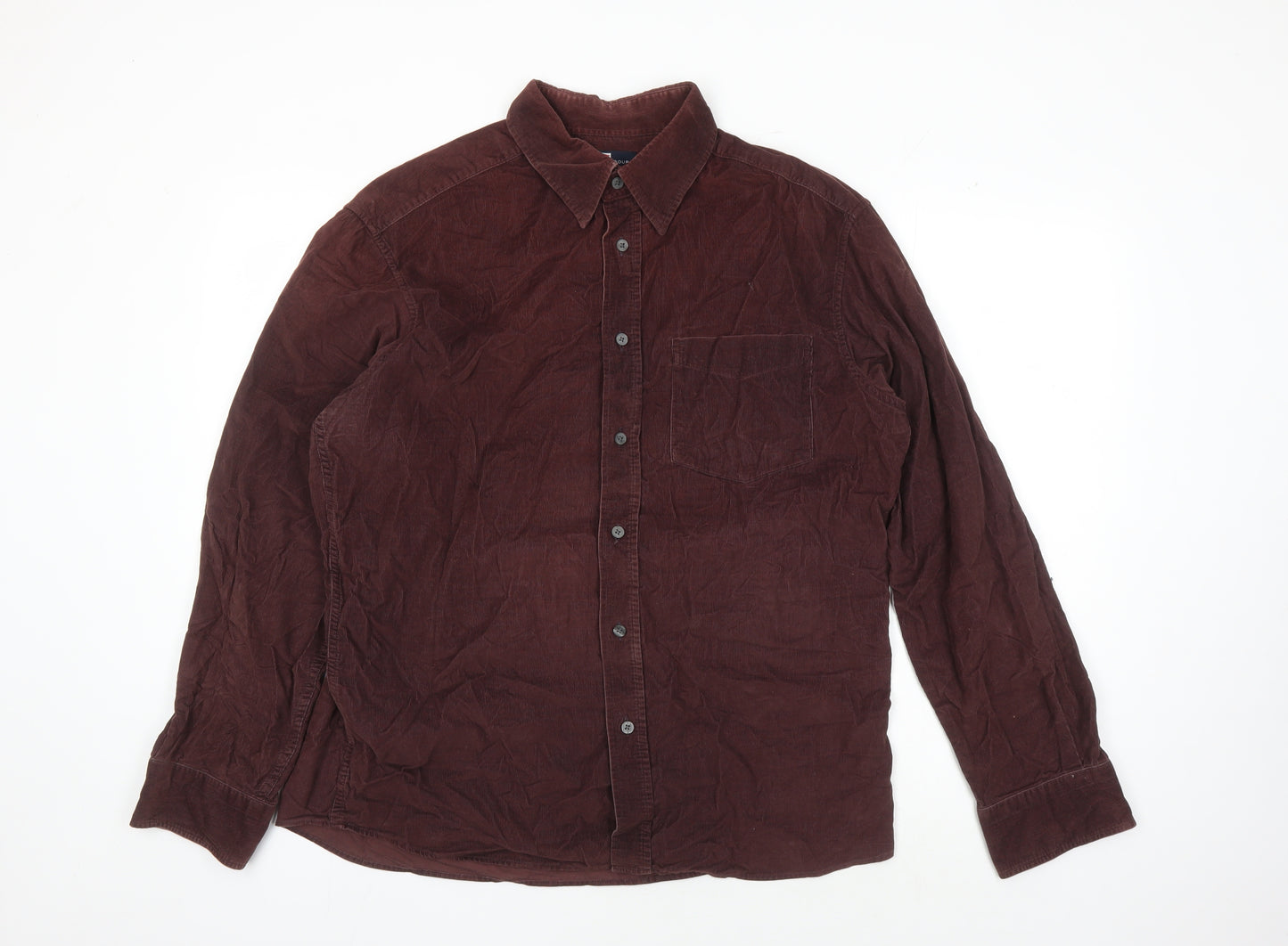 Marks & Spencer Men Brown Corduroy Shirt M