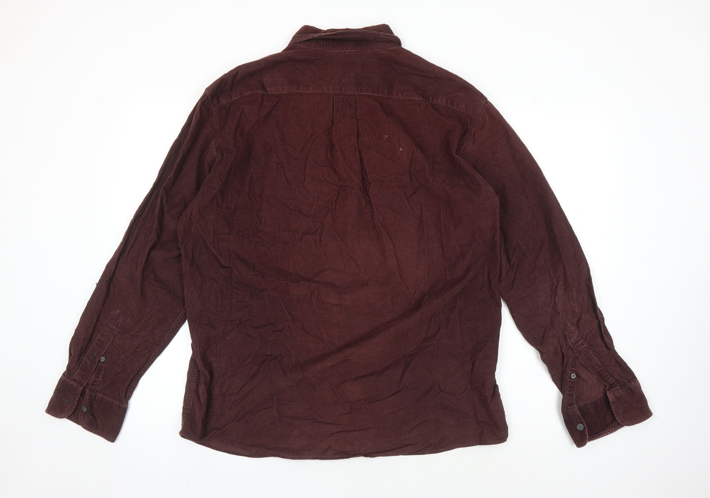Marks & Spencer Men Brown Corduroy Shirt M