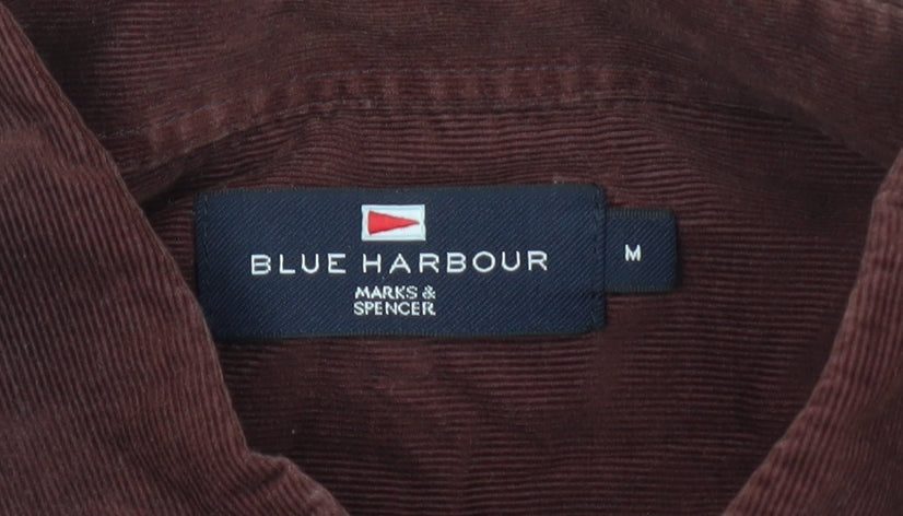 Marks & Spencer Men Brown Corduroy Shirt M