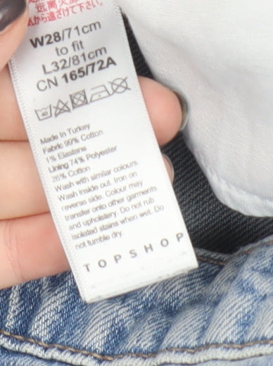 Topshop Women's Blue Straight Leg Jeans Size 10