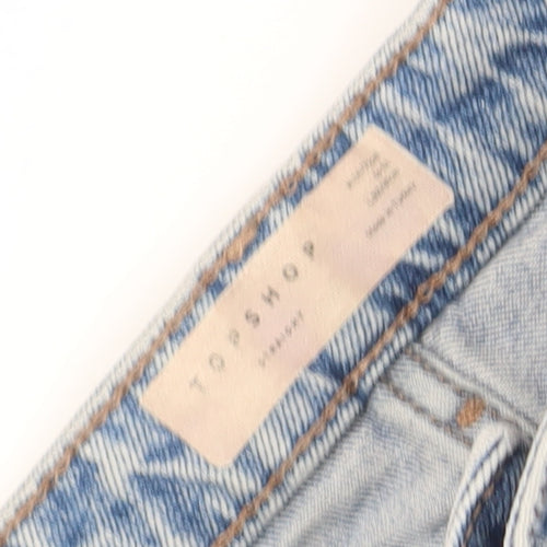 Topshop Women's Blue Straight Leg Jeans Size 10