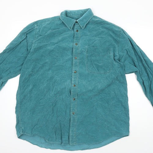 New Classics Men’s Green Long Sleeve Casual Shirt, L