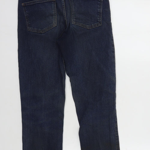 Women's Blue Straight Jeans - Size 10 Short Stretch Fit