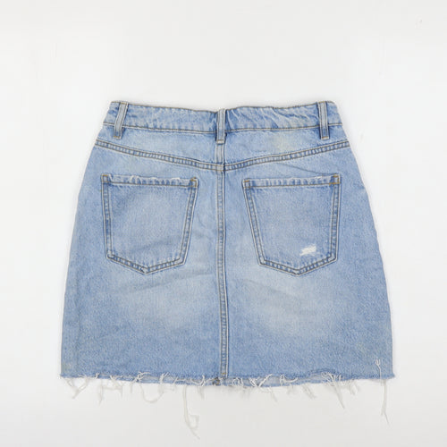 Zara Women's Blue Denim Mini Skirt, Size S, Casual Style