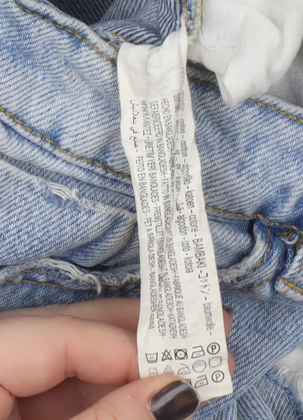 Zara Women's Blue Denim Mini Skirt, Size S, Casual Style