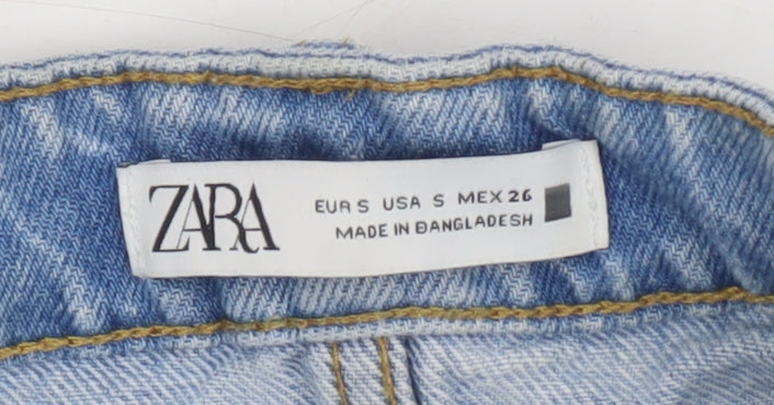 Zara Women's Blue Denim Mini Skirt, Size S, Casual Style