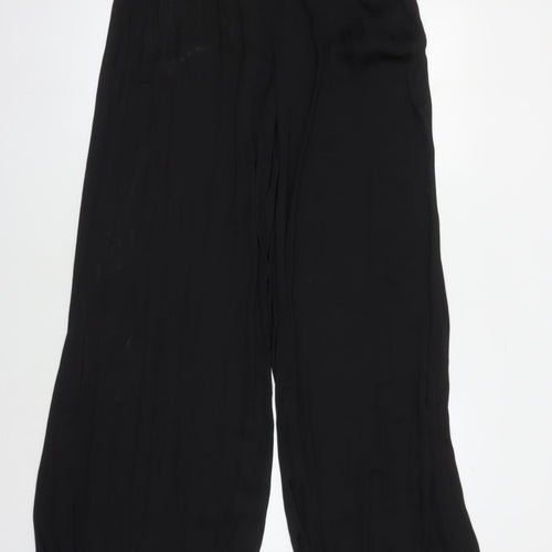 Zara Women's Black Wide-Leg Trousers, Size S