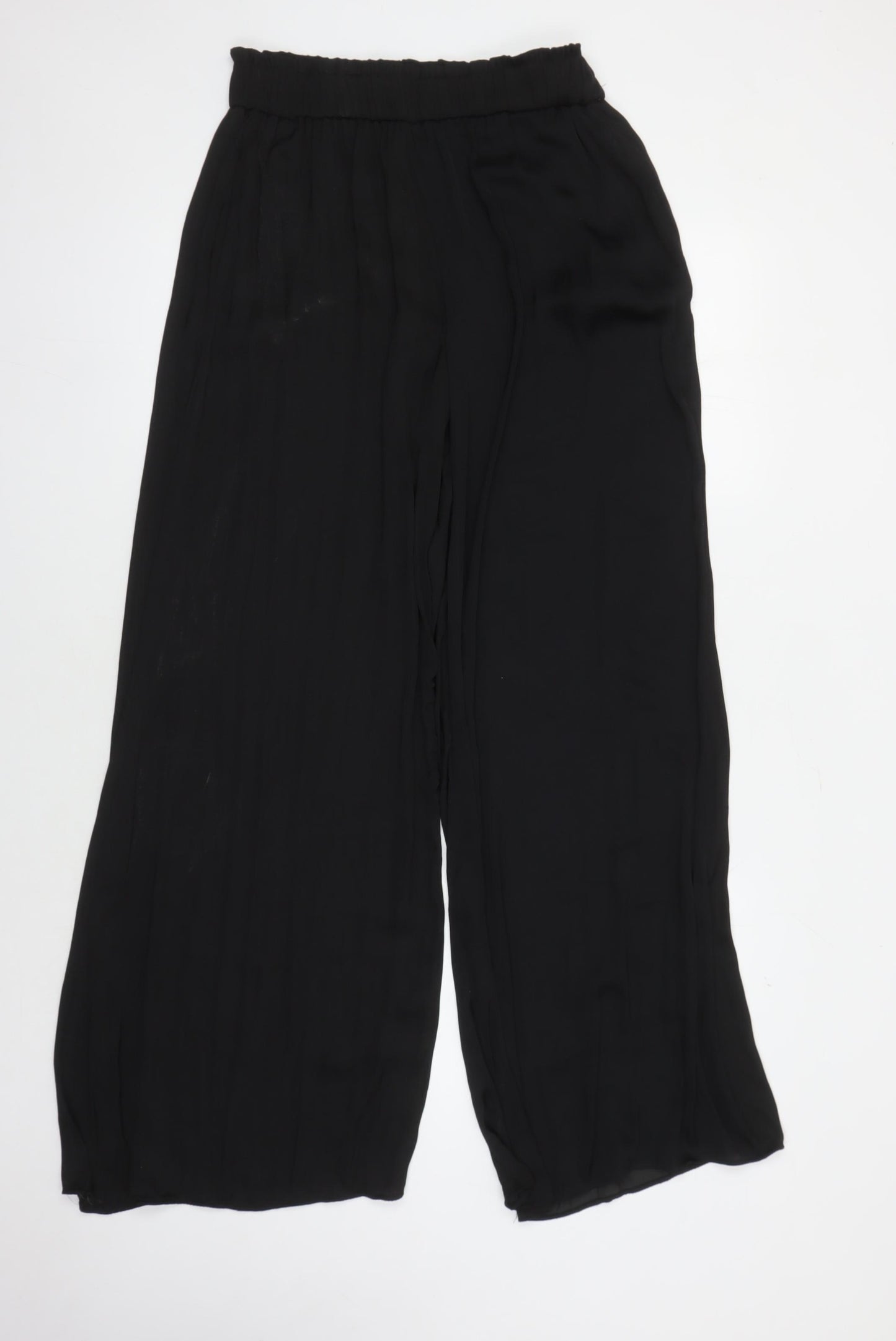 Zara Women's Black Wide-Leg Trousers, Size S