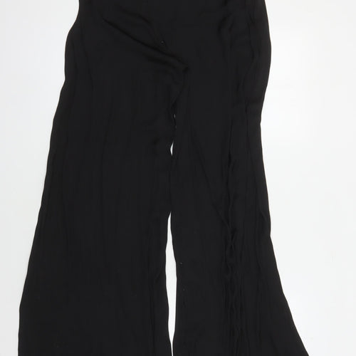 Zara Women's Black Wide-Leg Trousers, Size S