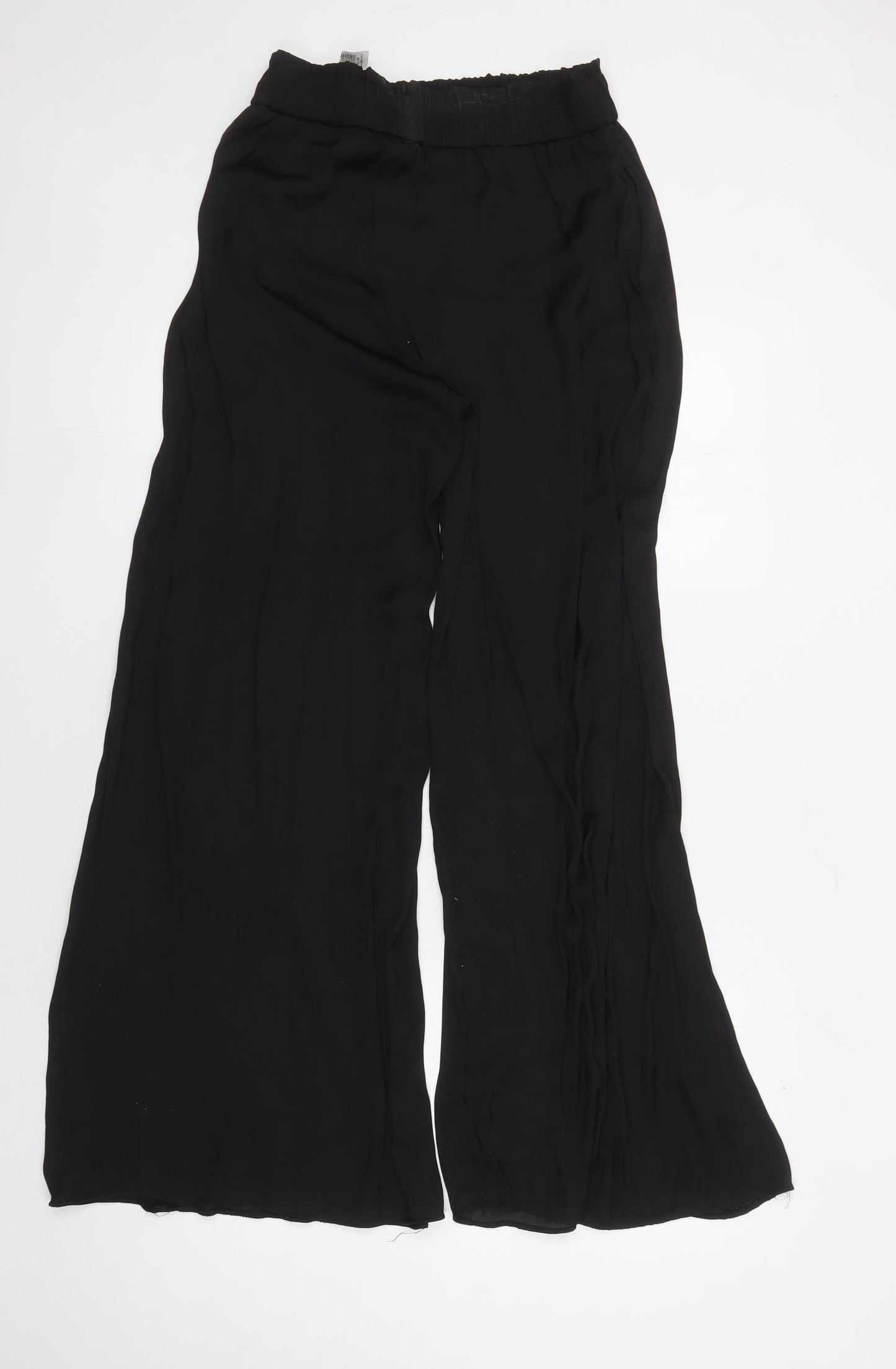 Zara Women's Black Wide-Leg Trousers, Size S