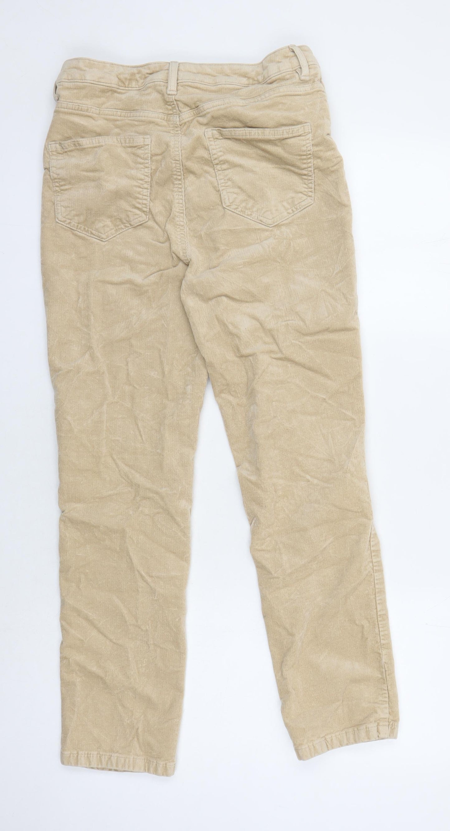 Marks and Spencer Women's Beige Corduroy Trousers, Size 12