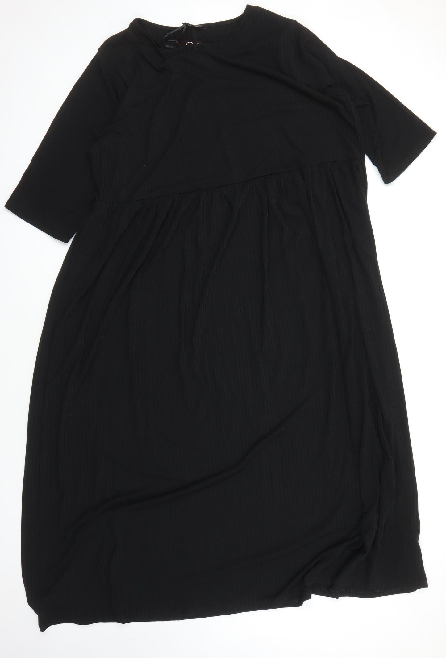 Yours Women's Plus Black Half Sleeve Jersey Dress 22-24
