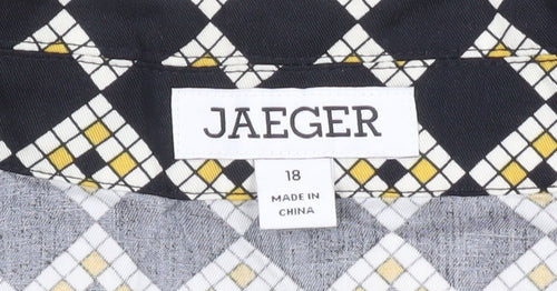 Jaeger Women's Black Diamond Blouse Size 18