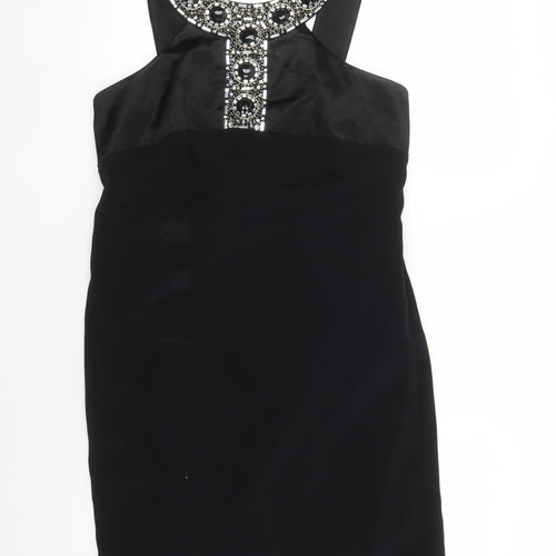 BD Women's Black Beaded Sheath Dress Size 12