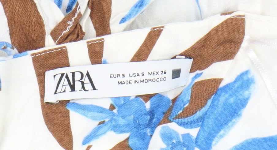 Zara Women Multicoloured Floral Slip Dress S
