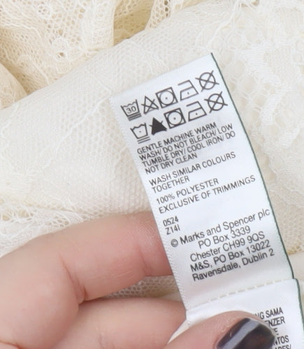 Marks & Spencer Women's Ivory Lace Blouse, Size 16