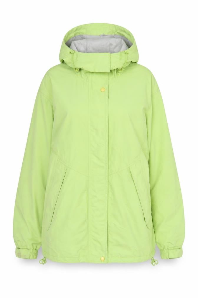 Front view of Arctic Storm Green Nylon Parka Jacket, unisex m