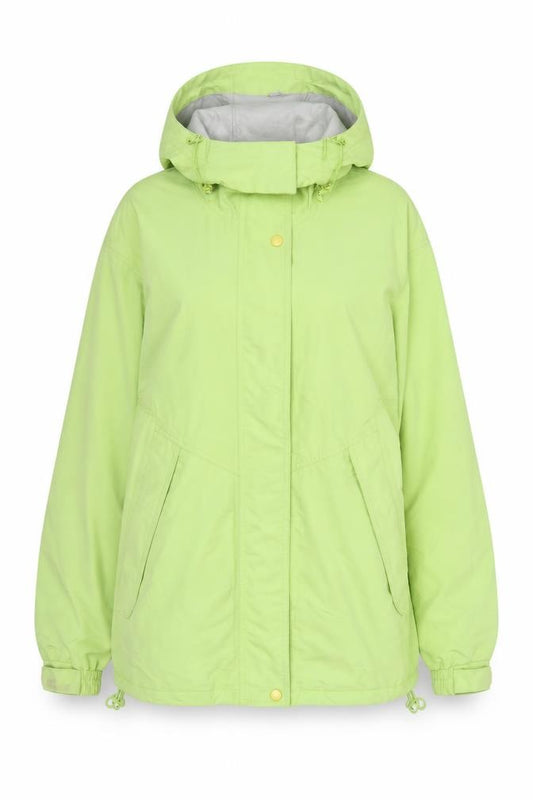 Front view of Arctic Storm Green Nylon Parka Jacket, unisex m