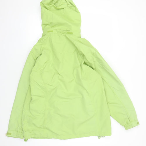 Arctic Storm Green Nylon Parka Jacket, Unisex M