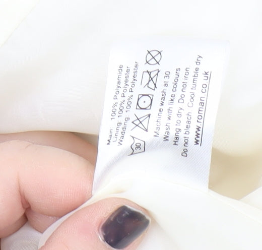 Roman Women's Ivory Puffer Waistcoat Size 18