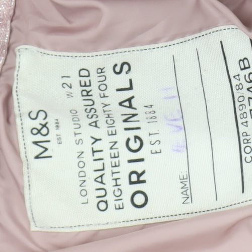 Marks and Spencer Girls Pink Puffer Jacket, 14-15 Years