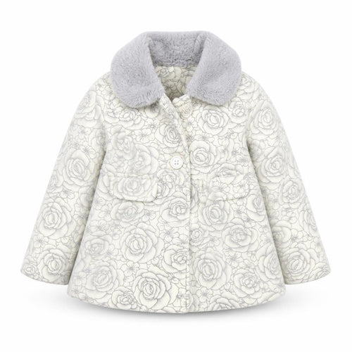 Barbouillage Unisex Toddler Floral Coat 9-12M Grey Winter