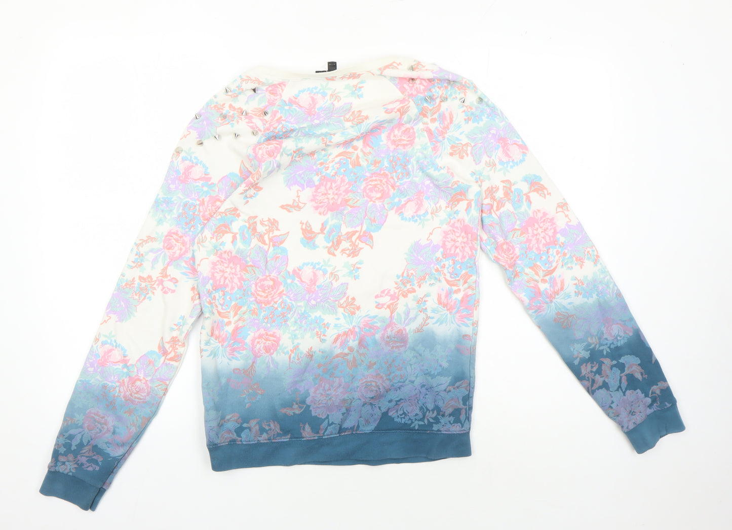 Topshop Women's Multicoloured Floral Pullover Jumper