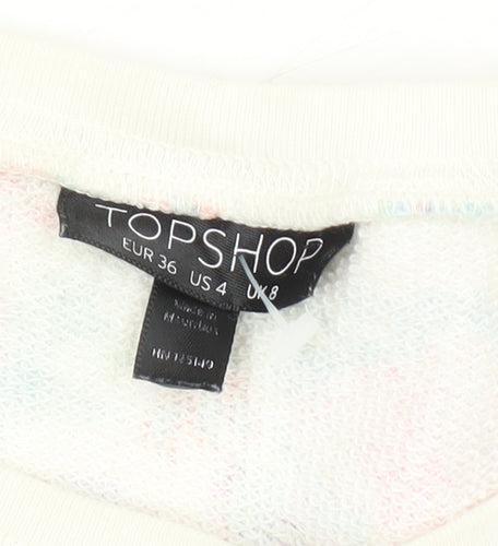 Topshop Women's Multicoloured Floral Pullover Jumper