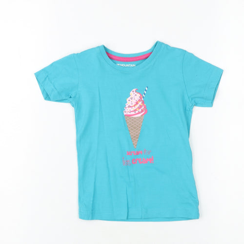 Mountain Warehouse Girls Blue Ice Cream Graphic Tee 2-3 Years
