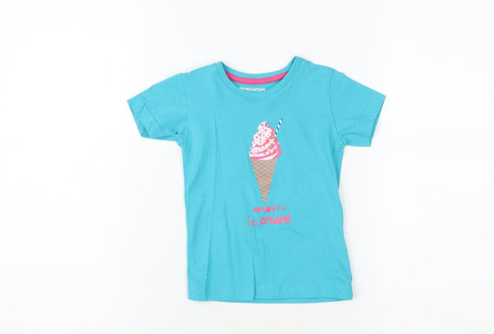 Mountain Warehouse Girls Blue Ice Cream Graphic Tee 2-3 Years
