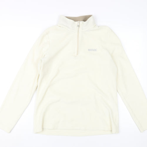 Regatta Women's Ivory Fleece 1/4 Zip Sweatshirt Size 12