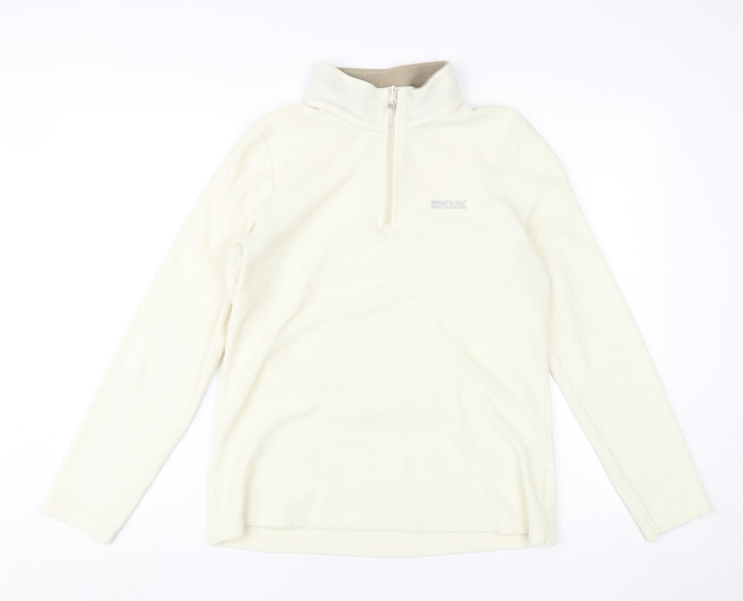 Regatta Women's Ivory Fleece 1/4 Zip Sweatshirt Size 12