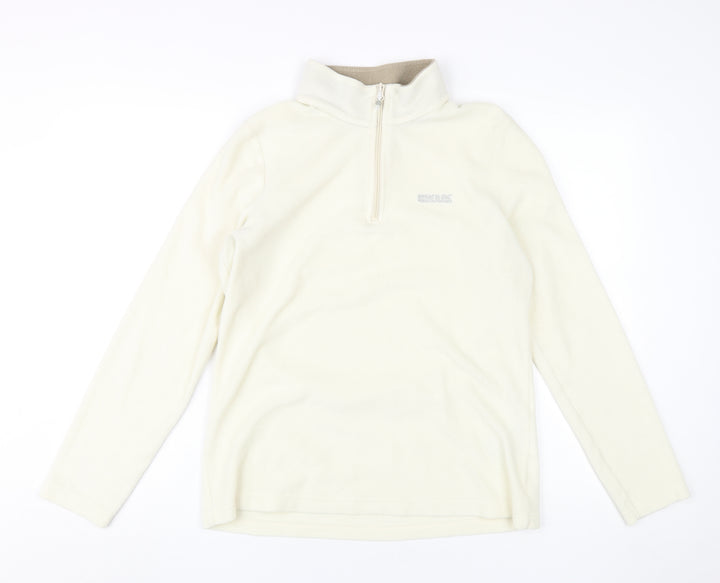 Regatta Women's Ivory Fleece 1/4 Zip Sweatshirt Size 12