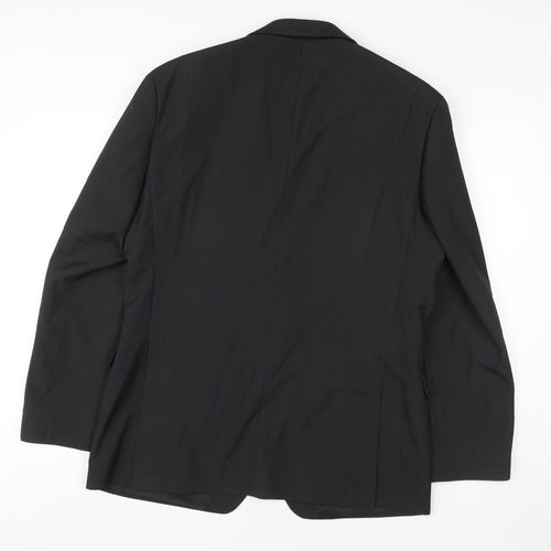 Thomas Nash Men's Black Regular Fit Blazer 42R