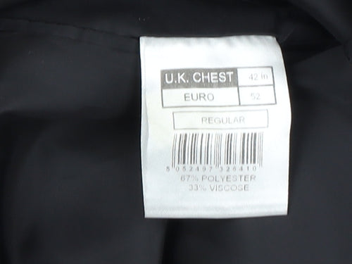 Thomas Nash Men's Black Regular Fit Blazer 42R