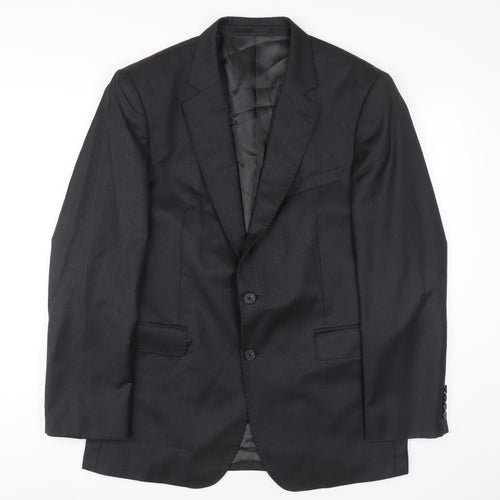 Jaeger Men's Black Wool Blazer, Size 42S, Formal Wear