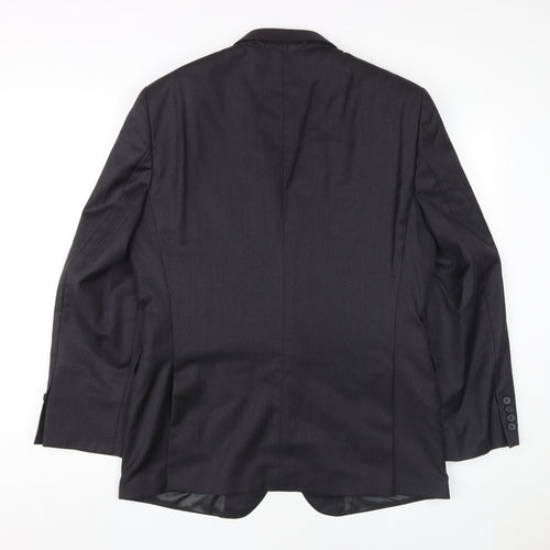 Jaeger Men's Black Wool Blazer, Size 42S, Formal Wear