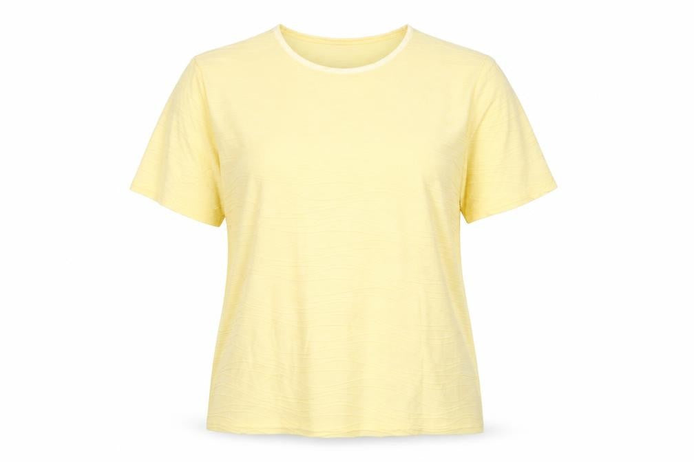 Honor Millburn Women's Yellow Crew Neck T-Shirt, Size 14-16