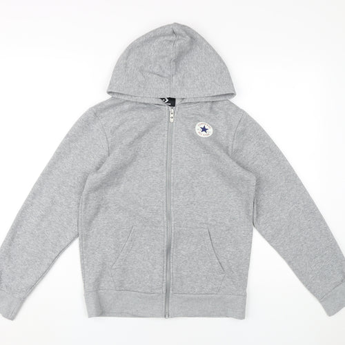 Converse Boys Grey Full Zip Hoodie L