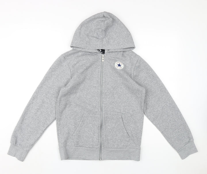 Converse Boys Grey Full Zip Hoodie L